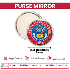 Purse Mirror - State Seal Colorado - USA