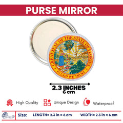 Purse Mirror - State Seal Florida - USA