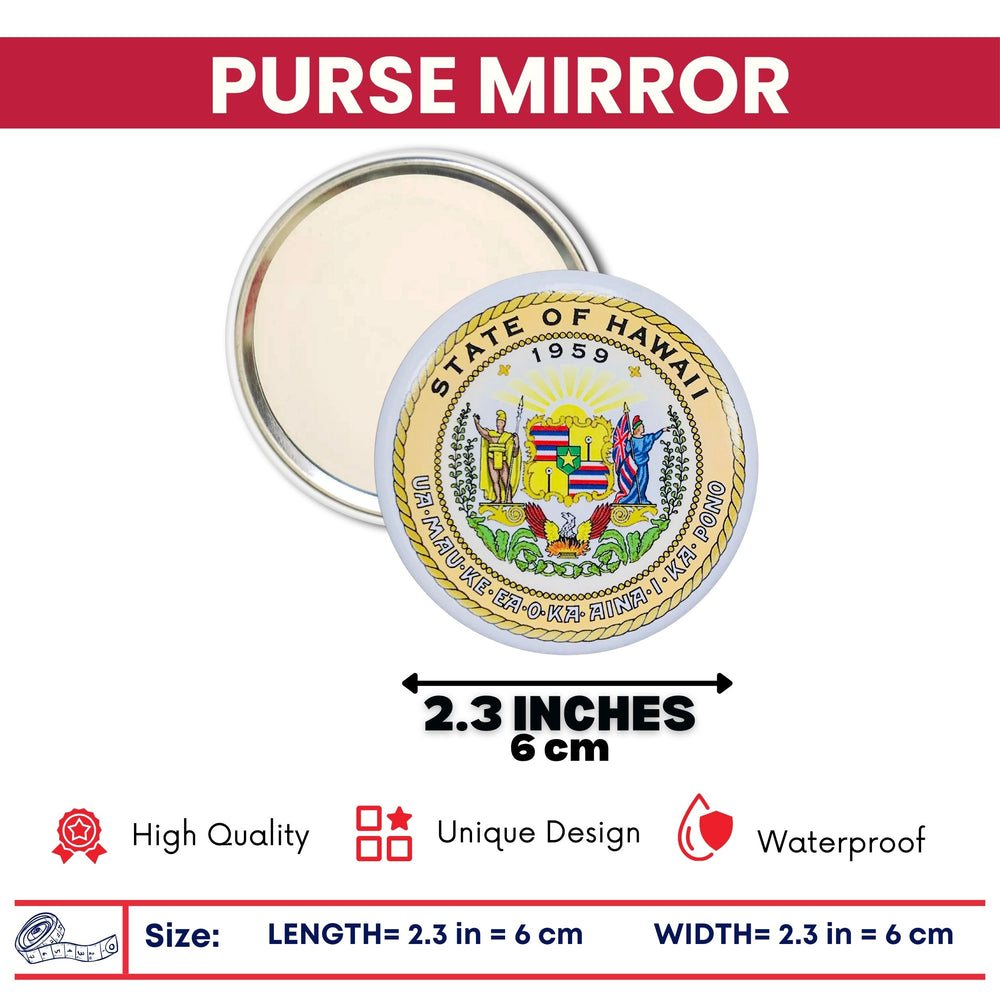 Purse Mirror - State Seal Hawaii - USA