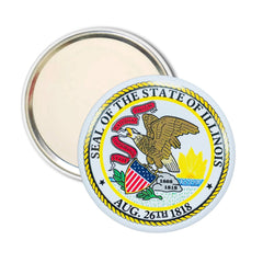 Purse Mirror - State Seal Illinois - USA
