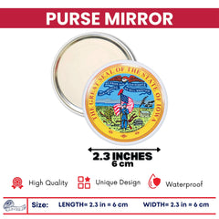 Purse Mirror - State Seal Iowa - USA