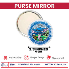 Purse Mirror - State Seal Nebraska - USA