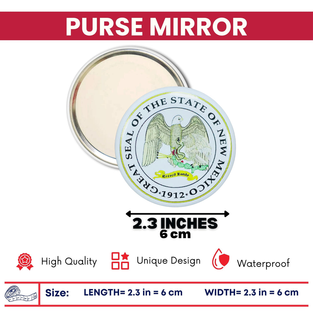 Purse Mirror - State Seal New Mexico - USA