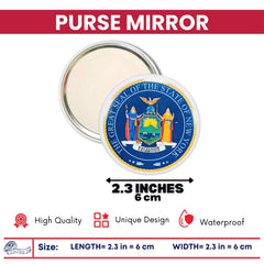 Purse Mirror - State Seal New York - USA