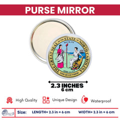 Purse Mirror - State Seal North Carolina - USA