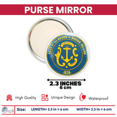 Purse Mirror - State Seal Rhode Island - USA