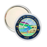 Purse Mirror - State Seal South Dakota - USA