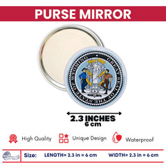 Purse Mirror - State Seal Wyoming - USA