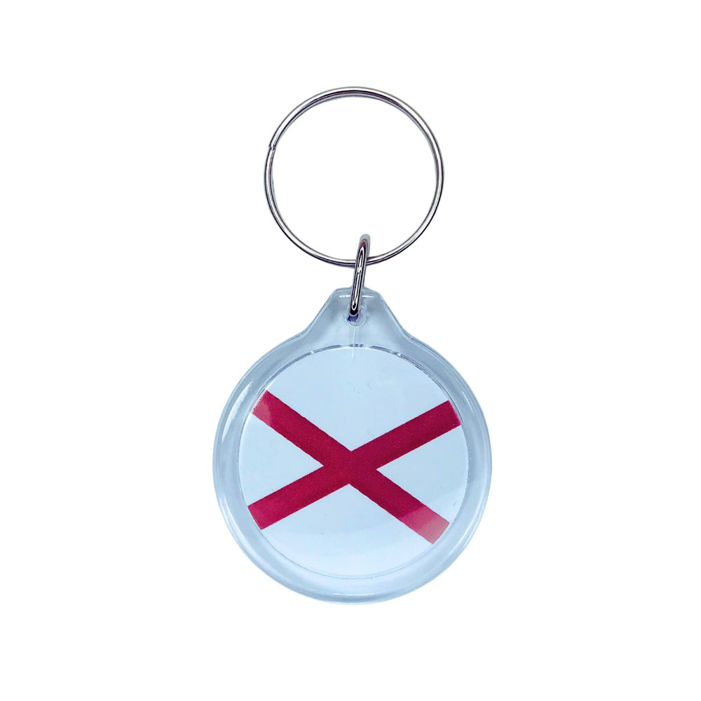 Round Acrylic Keychain - State Flag Alabama - USA