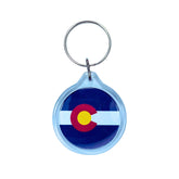 Round Acrylic Keychain - State Flag Colorado - USA