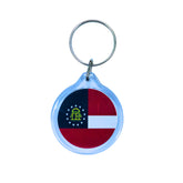 Round Acrylic Keychain - State Flag Georgia - USA
