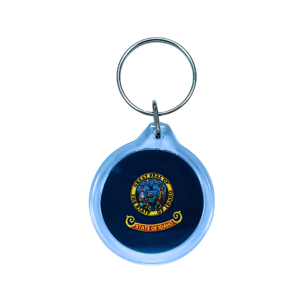 Round Acrylic Keychain - State Flag Idaho - USA
