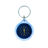 Round Acrylic Keychain - State Flag Indiana - USA