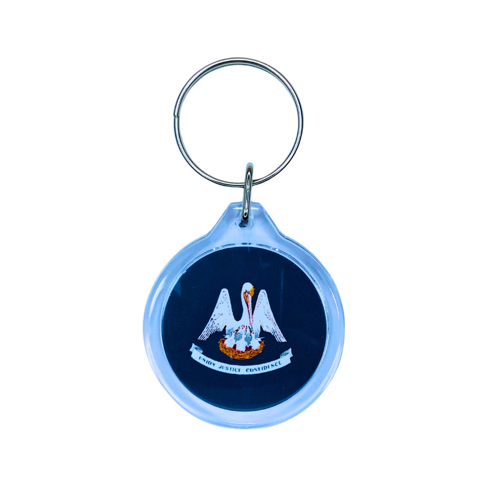 Round Acrylic Keychain - State Flag Louisiana - USA
