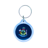 Round Acrylic Keychain - State Flag Maine - USA