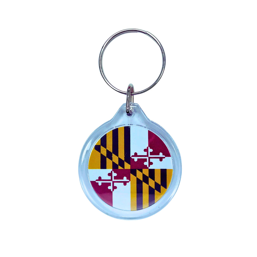 Round Acrylic Keychain - State Flag Maryland - USA
