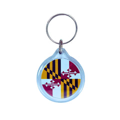 Round Acrylic Keychain - State Flag Maryland - USA