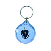 Round Acrylic Keychain - State Flag Massachusetts - USA