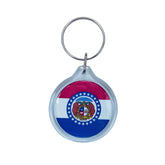 Round Acrylic Keychain - State Flag Missouri - USA