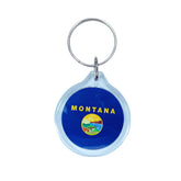 Round Acrylic Keychain - State Flag Montana - USA