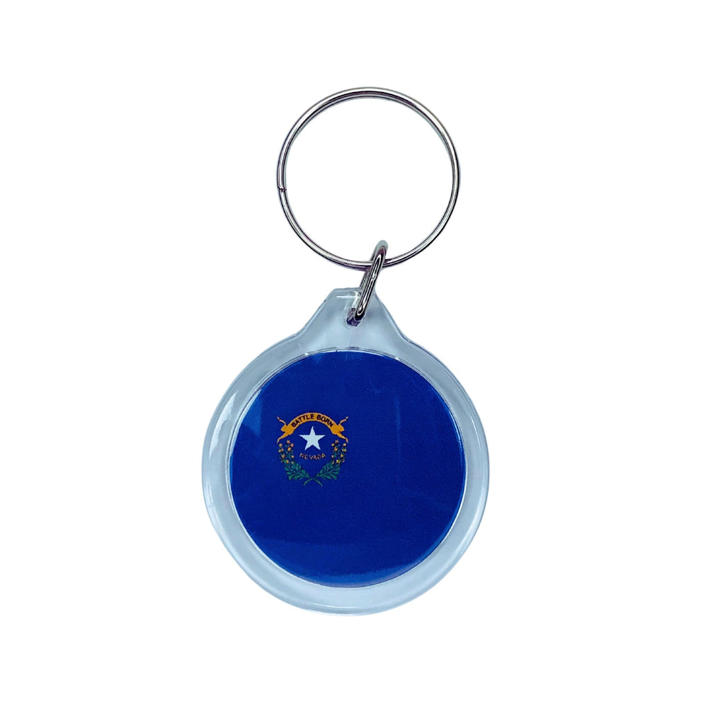 Round Acrylic Keychain - State Flag Nevada - USA
