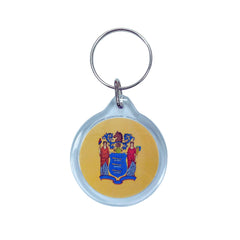 Round Acrylic Keychain - State Flag New Jersey - USA
