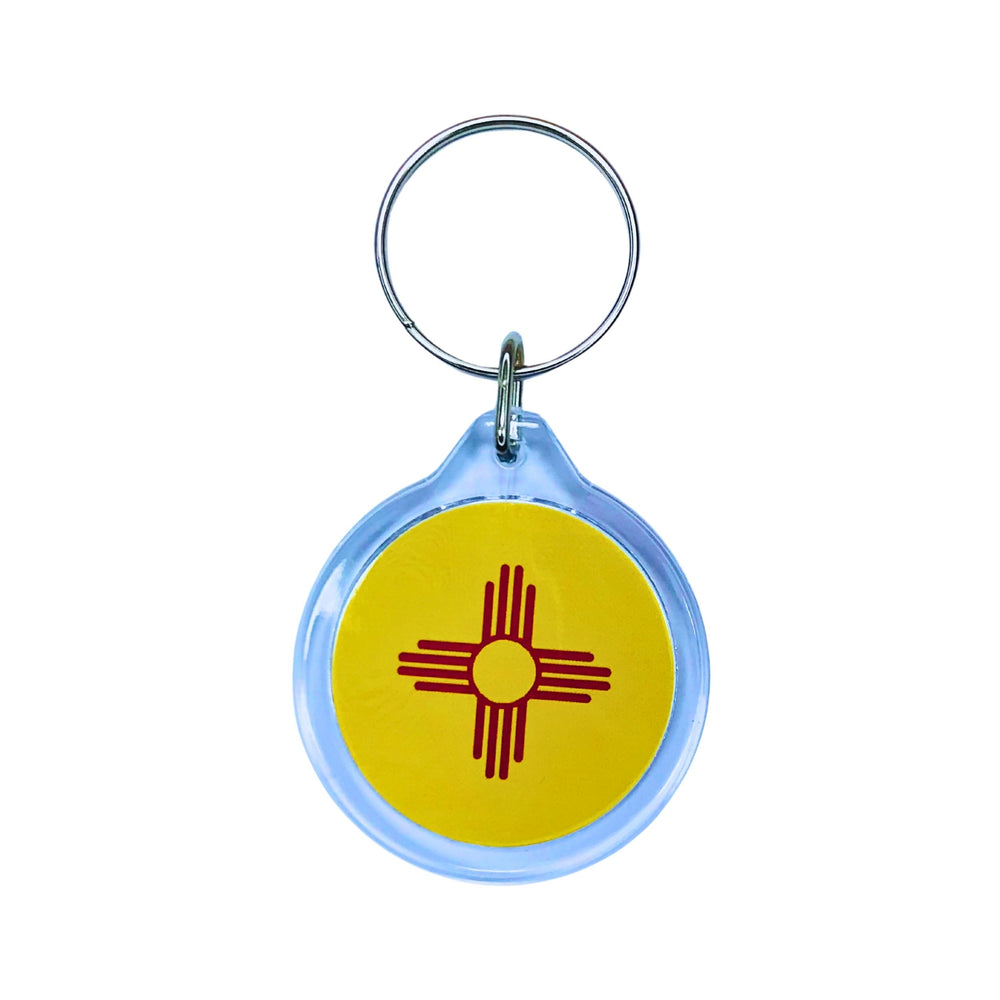 Round Acrylic Keychain - State Flag New Mexico - USA