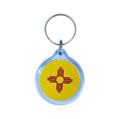Round Acrylic Keychain - State Flag New Mexico - USA
