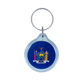 Round Acrylic Keychain - State Flag New York - USA