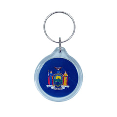 Round Acrylic Keychain - State Flag New York - USA