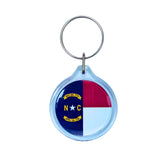 Round Acrylic Keychain - State Flag North Carolina - USA