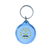 Round Acrylic Keychain - State Flag Rhode Island - USA