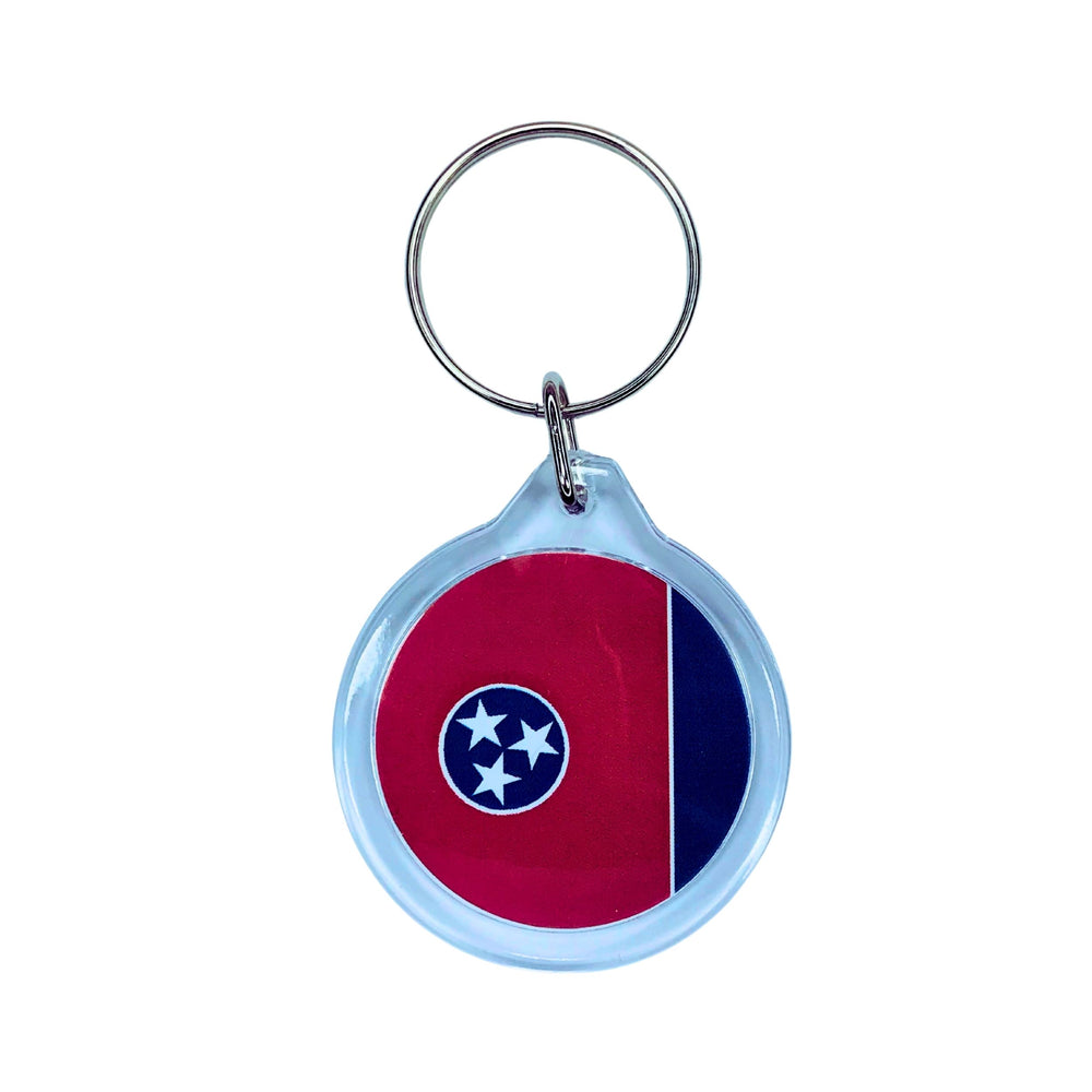 Round Acrylic Keychain - State Flag Tennessee - USA