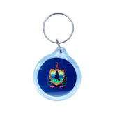 Round Acrylic Keychain - State Flag Vermont - USA