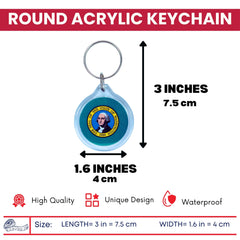 Round Acrylic Keychain - State Flag Washington - USA