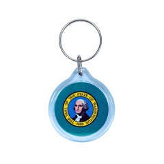 Round Acrylic Keychain - State Flag Washington - USA