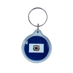 Round Acrylic Keychain - State Flag West Virginia - USA