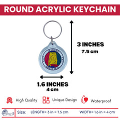Round Acrylic Keychain - State Seal Alabama - USA