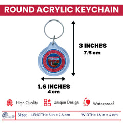 Round Acrylic Keychain - State Seal Arizona - USA