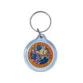 Round Acrylic Keychain - State Seal Florida - USA