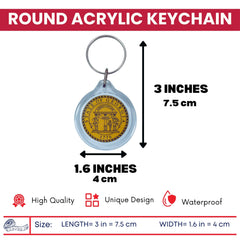 Round Acrylic Keychain - State Seal Georgia - USA