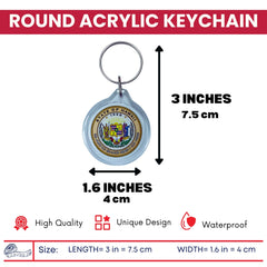 Round Acrylic Keychain - State Seal Hawaii - USA