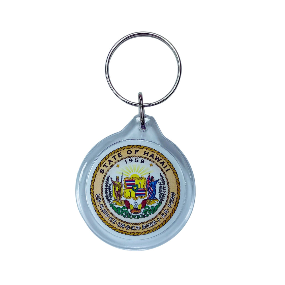Round Acrylic Keychain - State Seal Hawaii - USA