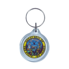 Round Acrylic Keychain - State Seal Idaho - USA