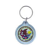Round Acrylic Keychain - State Seal Illinois - USA