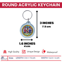Round Acrylic Keychain - State Seal Maryland - USA