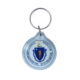 Round Acrylic Keychain - State Seal Massachusetts - USA