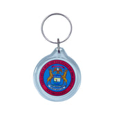 Round Acrylic Keychain - State Seal Michigan - USA