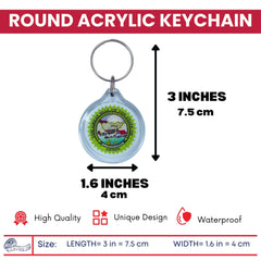 Round Acrylic Keychain - State Seal Nevada - USA