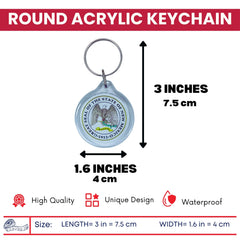 Round Acrylic Keychain - State Seal New Mexico - USA
